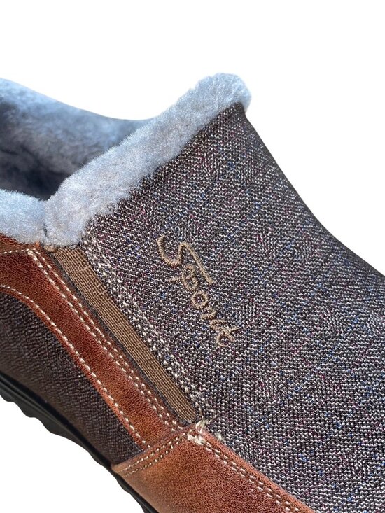 Boxpopla Men’s Brown & Gray Faux Leather Slip-On Winter Boots main image 8